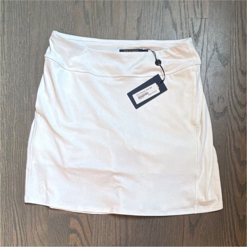 POLO GOLF Ralph Lauren Tech Pull On Stretch Tennis Skort White Medium Medium NWT